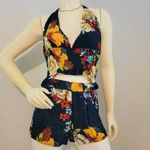 Floral Halter Top & Shorts Set
